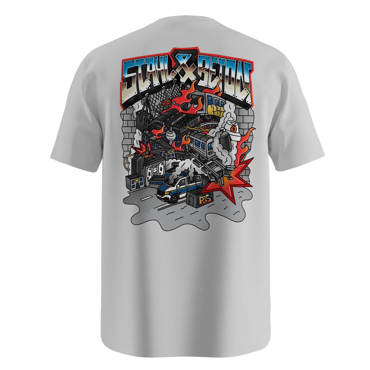 Stahl & Beton Shirt weiß
